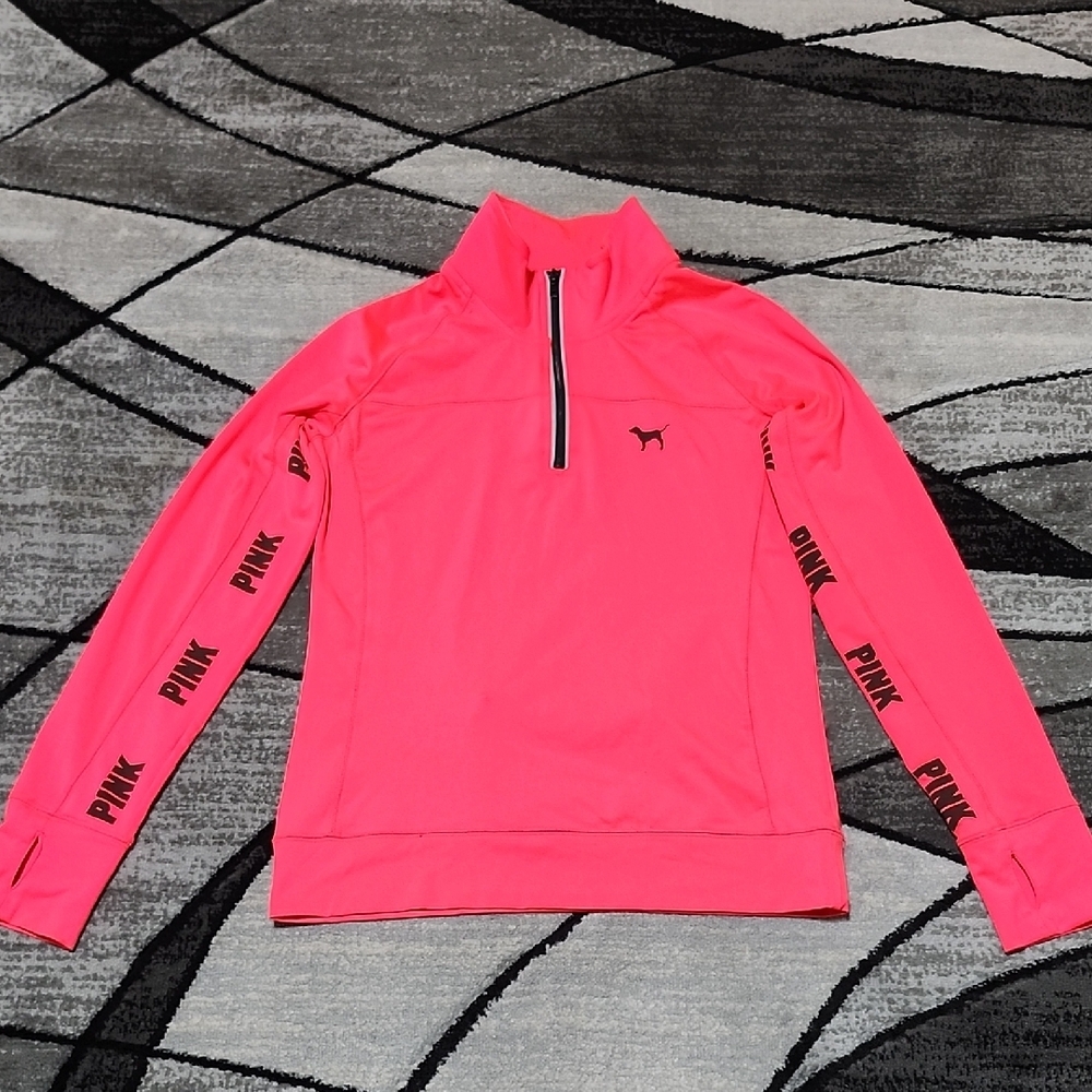 VINTAGE VS PINK 2015 ULTIMATE HALF-ZIP REFLECTIVE POCKET DOG SHIRT JACKET